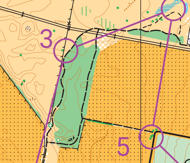 Sample of the Lost Creek orienteering map.